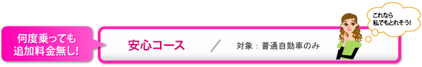 何度乗っても追加料金無し！「安心コース」